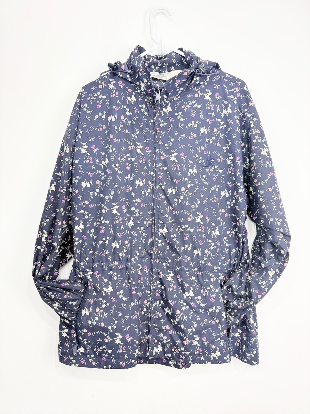 Northern Reflections Country Essentials Navy Blue Floral Zip Up Rain Coat Jacket